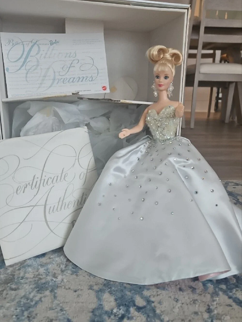 Vintage Billions Of Dreams Barbie . Gown with Crystal Accents. Original Box